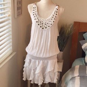 SUMMERTIME FESTIVAL HELLO MISS Gauze Crocheted Sun☀️Dress